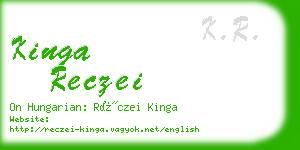 kinga reczei business card